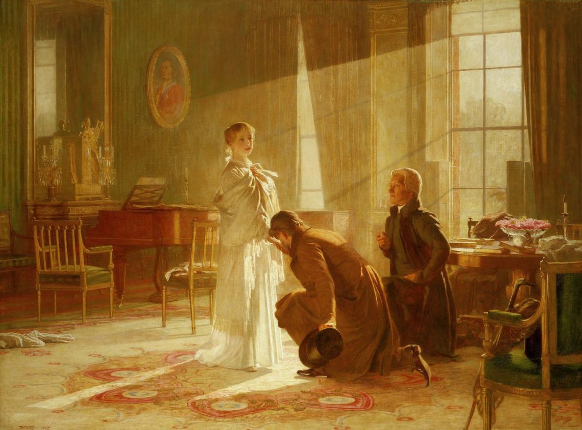 �w�����[�E�E�F���Y�@�u ���ʌp���̒m�点���󂯂郔�B�N�g���A���� �v�@1887�@| 122.5 x 165.5 cm �b�o�b�L���K���{�a